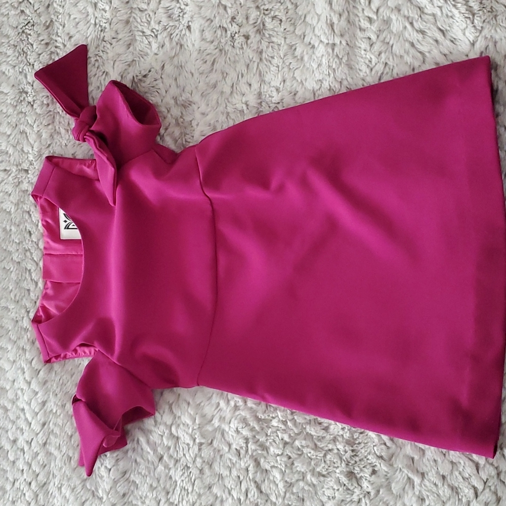 Girls hot pink Milly mod tie dress